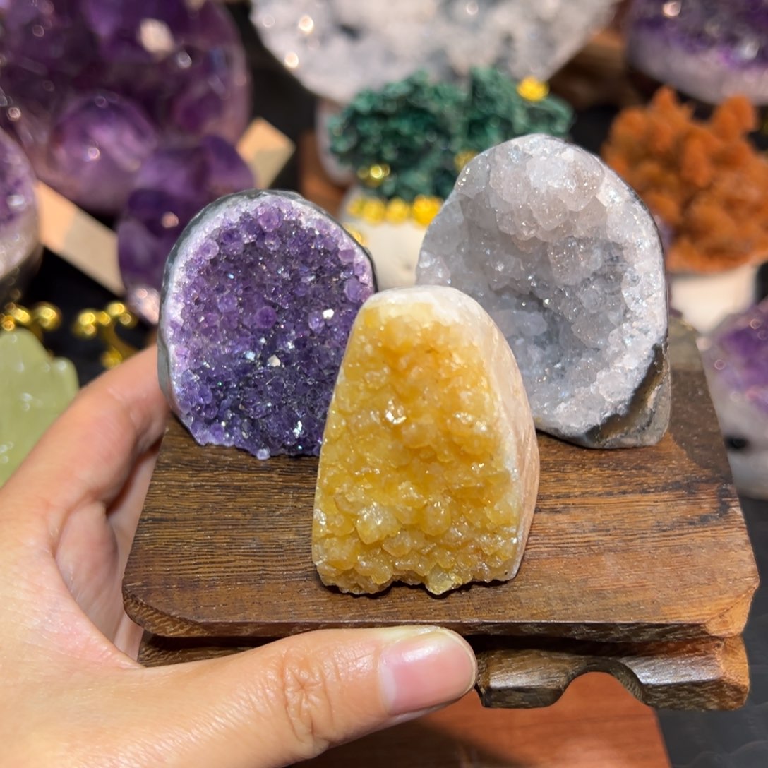 水晶珠宝半成品未镶嵌11一组3颗