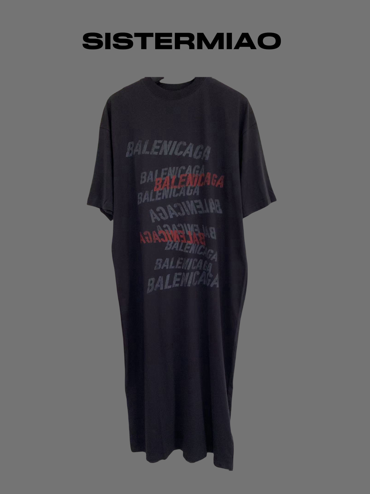 SISTER MIAO •双层字母印花长裙