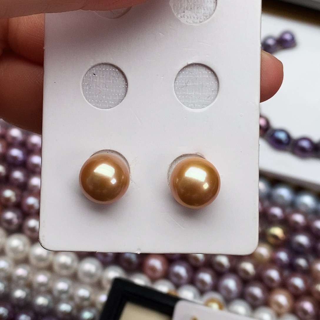 耳饰淡水珍珠银S925镶嵌