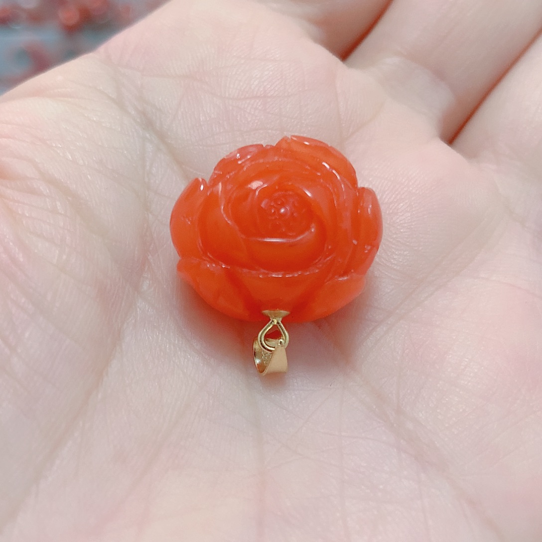 南红玛瑙吊坠(不含链)银S925镶嵌