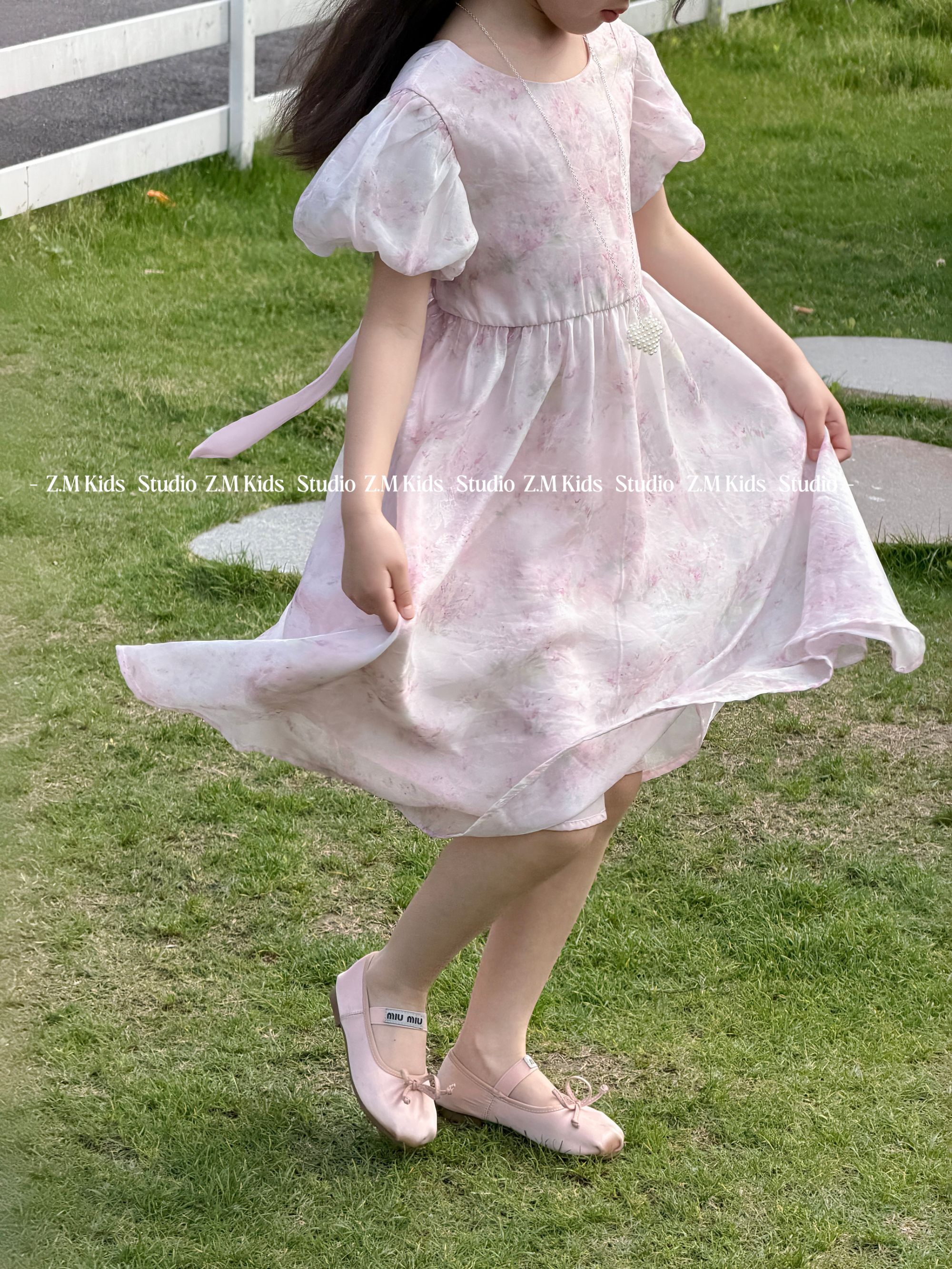 【花仙子】2026夏女童公主裙儿童中长款花朵裙中大童连衣裙Q-37069