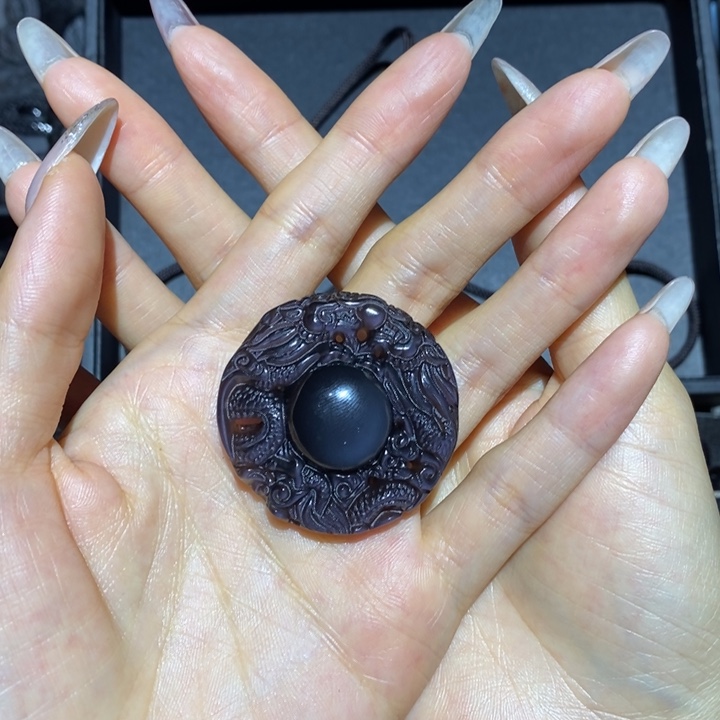 黑曜岩吊坠(不含链)未镶嵌晚*星