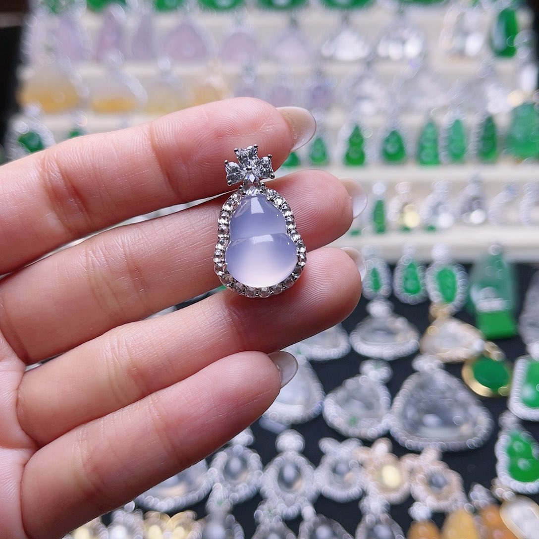 玛瑙/玉髓颈饰银S925镶嵌