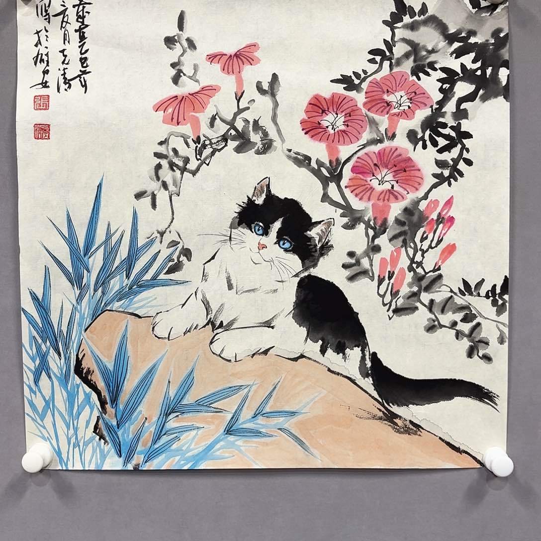 国画亲笔手绘放心去藏