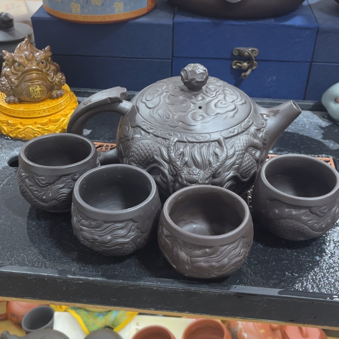 紫砂茶杯500cc4杯