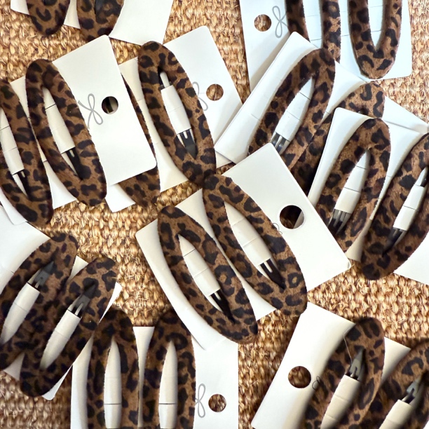 豹纹圆夹BB夹顶夹边夹发夹韩版气质百搭咖色饰品秋冬