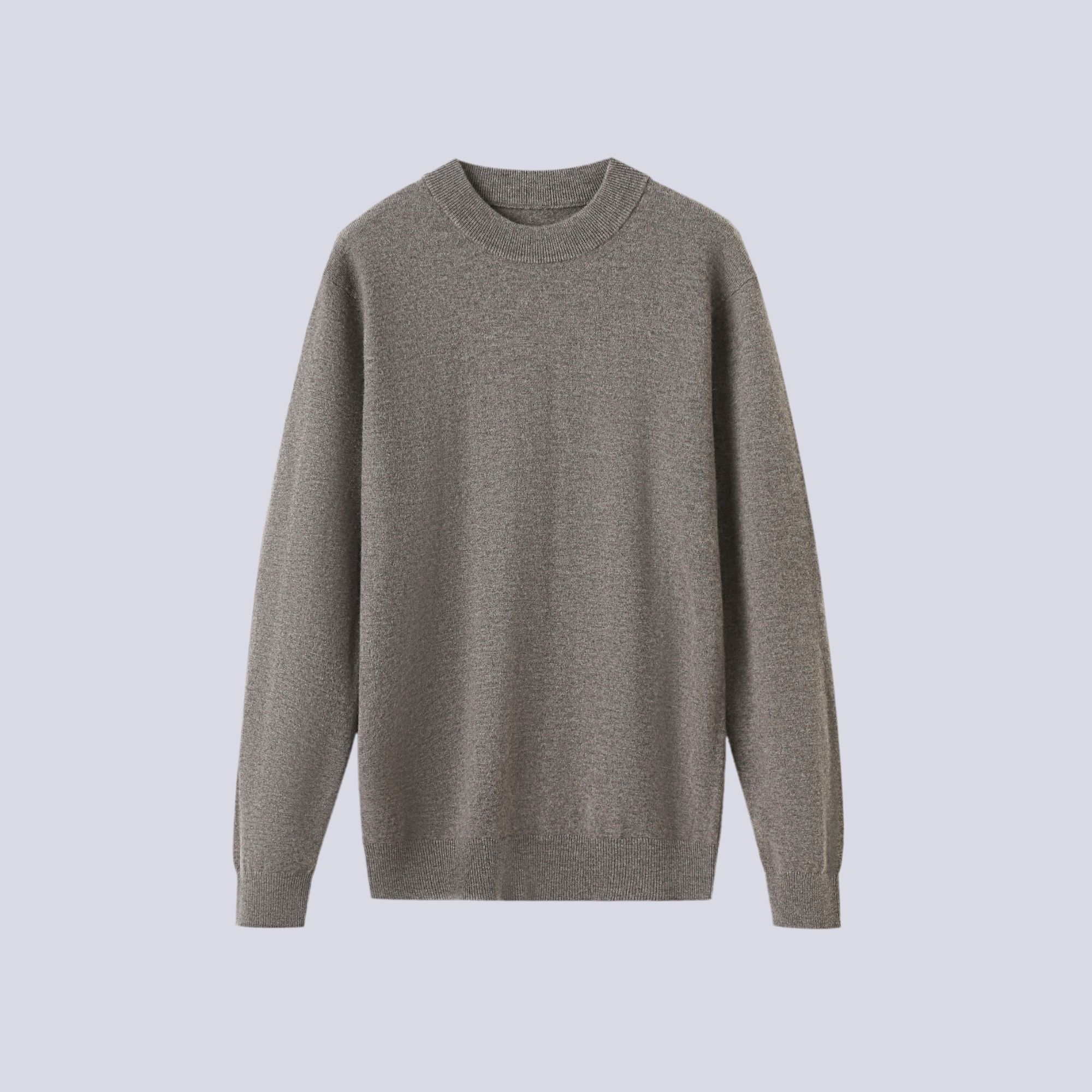 半高领精纺羊毛男士针织衫女