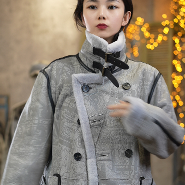 冬款男款皮毛一体外套明星同款长款大皮毛一体风衣真皮气质男士