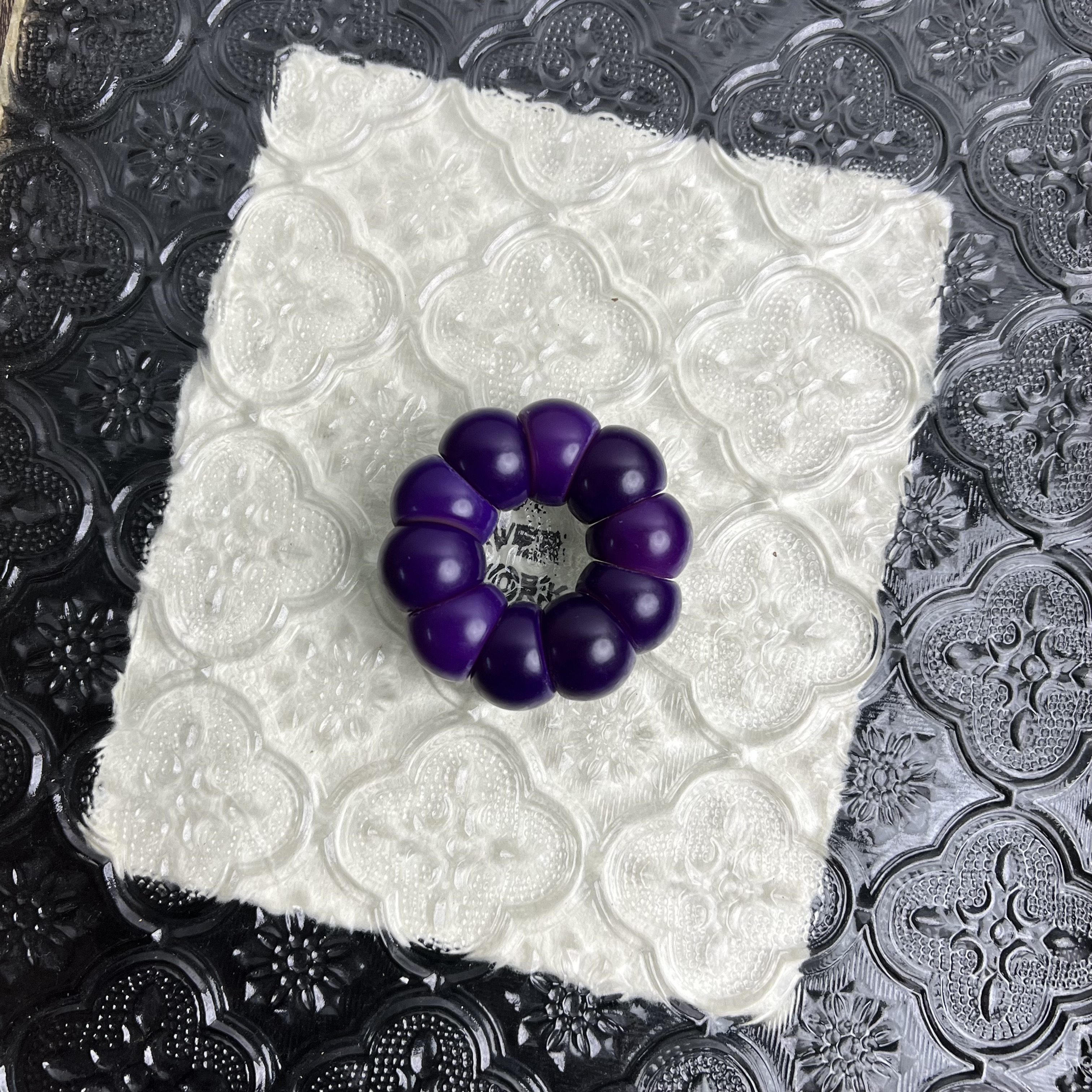 【绛紫14mm】菩提根紫色蒜瓣手捻CS023-1528