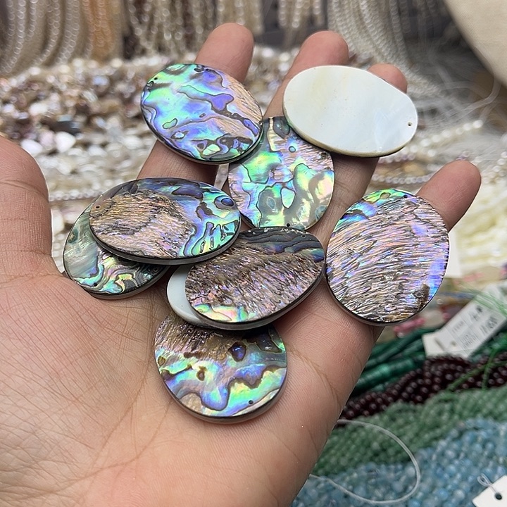 玛瑙/玉髓未镶嵌珠宝半成品一个30/40mm左右鲍鱼贝