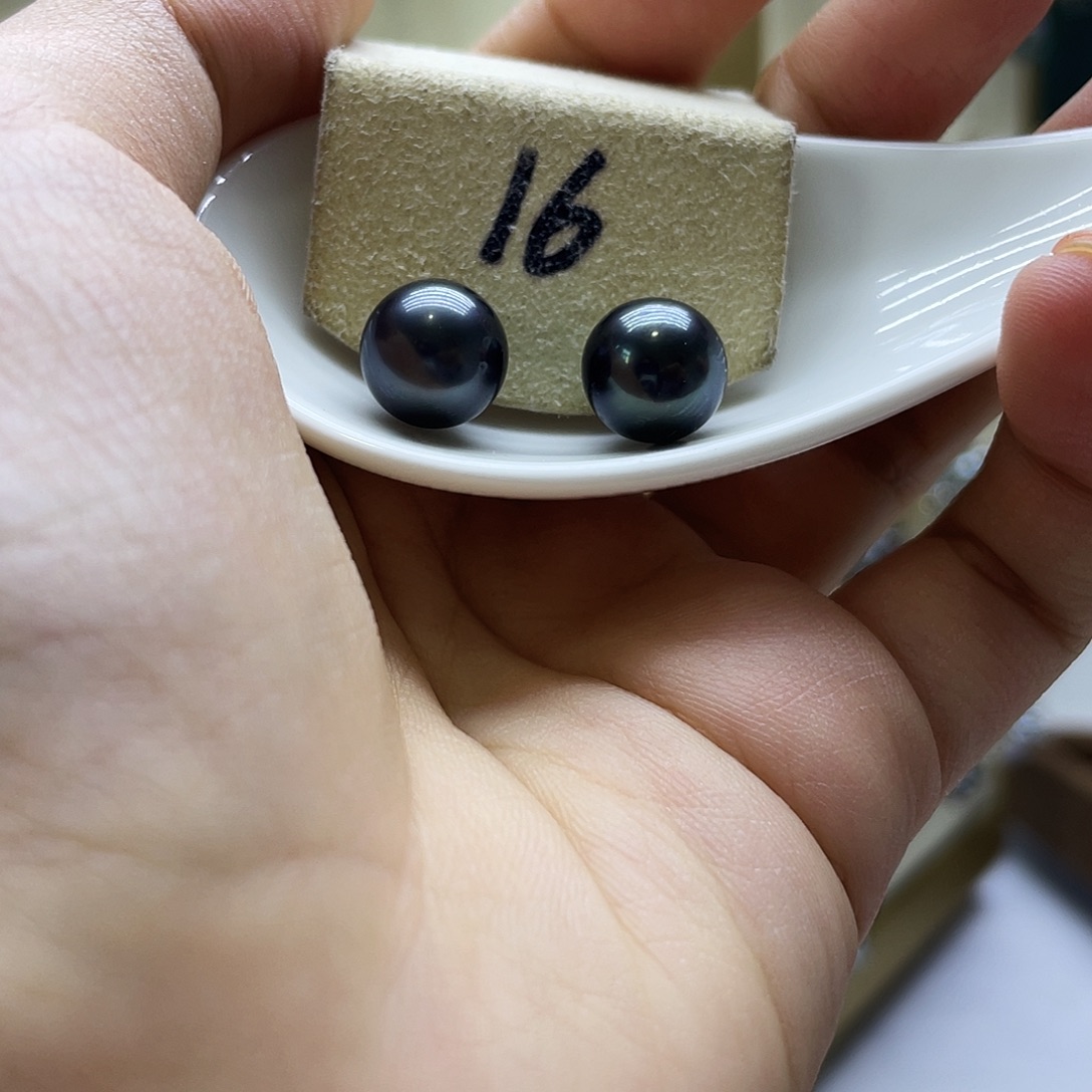 海水珍珠耳饰银S925镶嵌