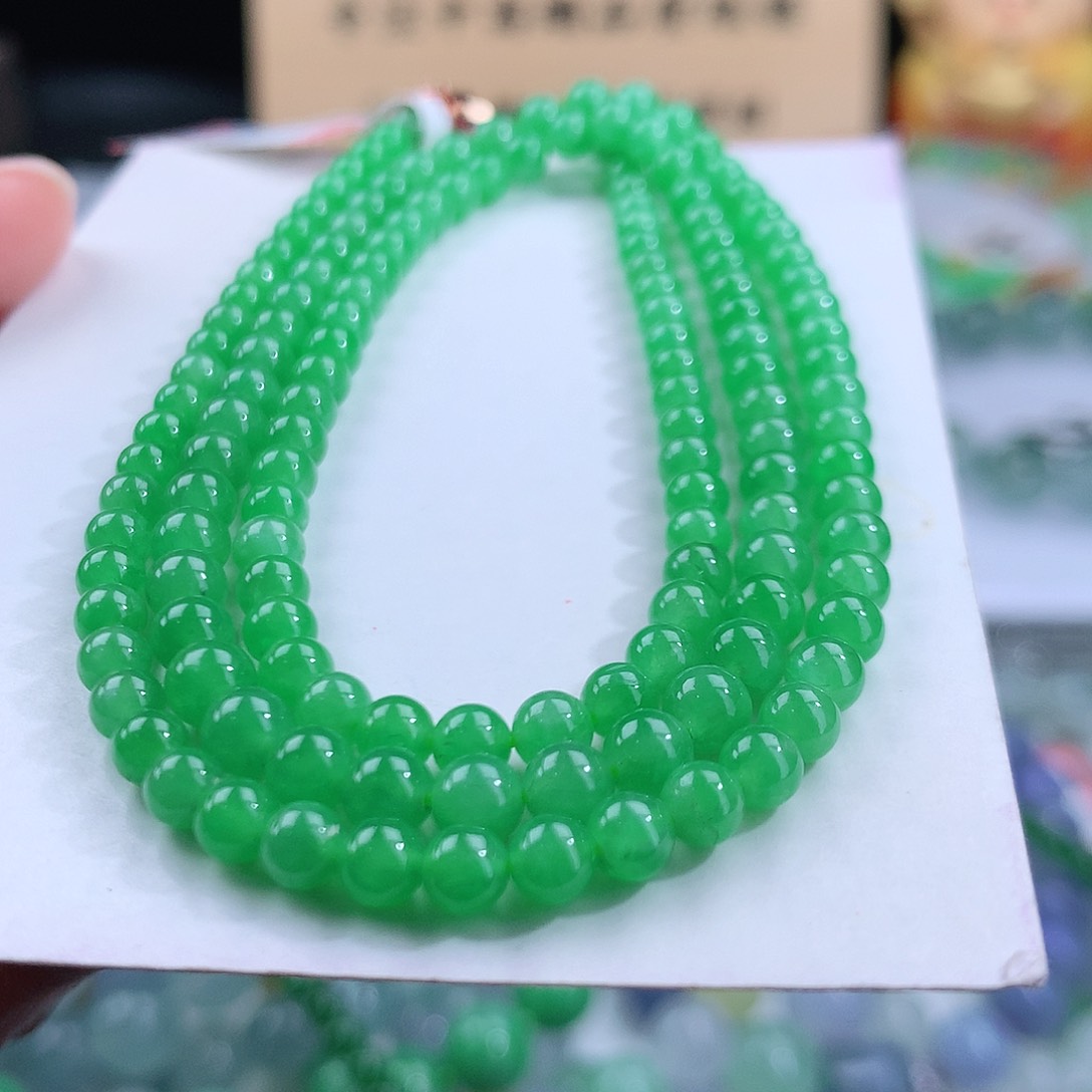 翡翠手链未镶嵌卡3.6-4.5mm