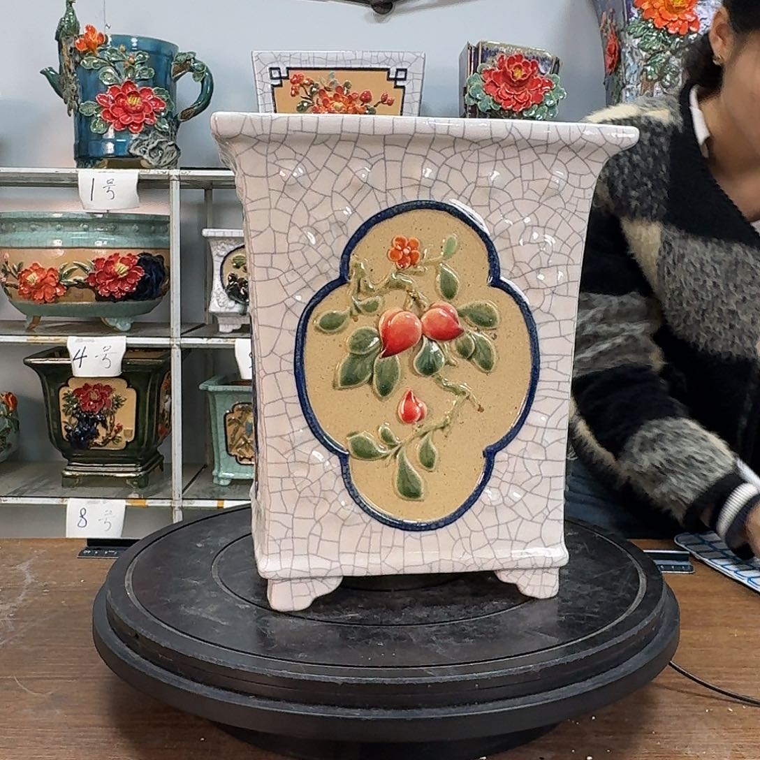 红陶春***意石湾盆310