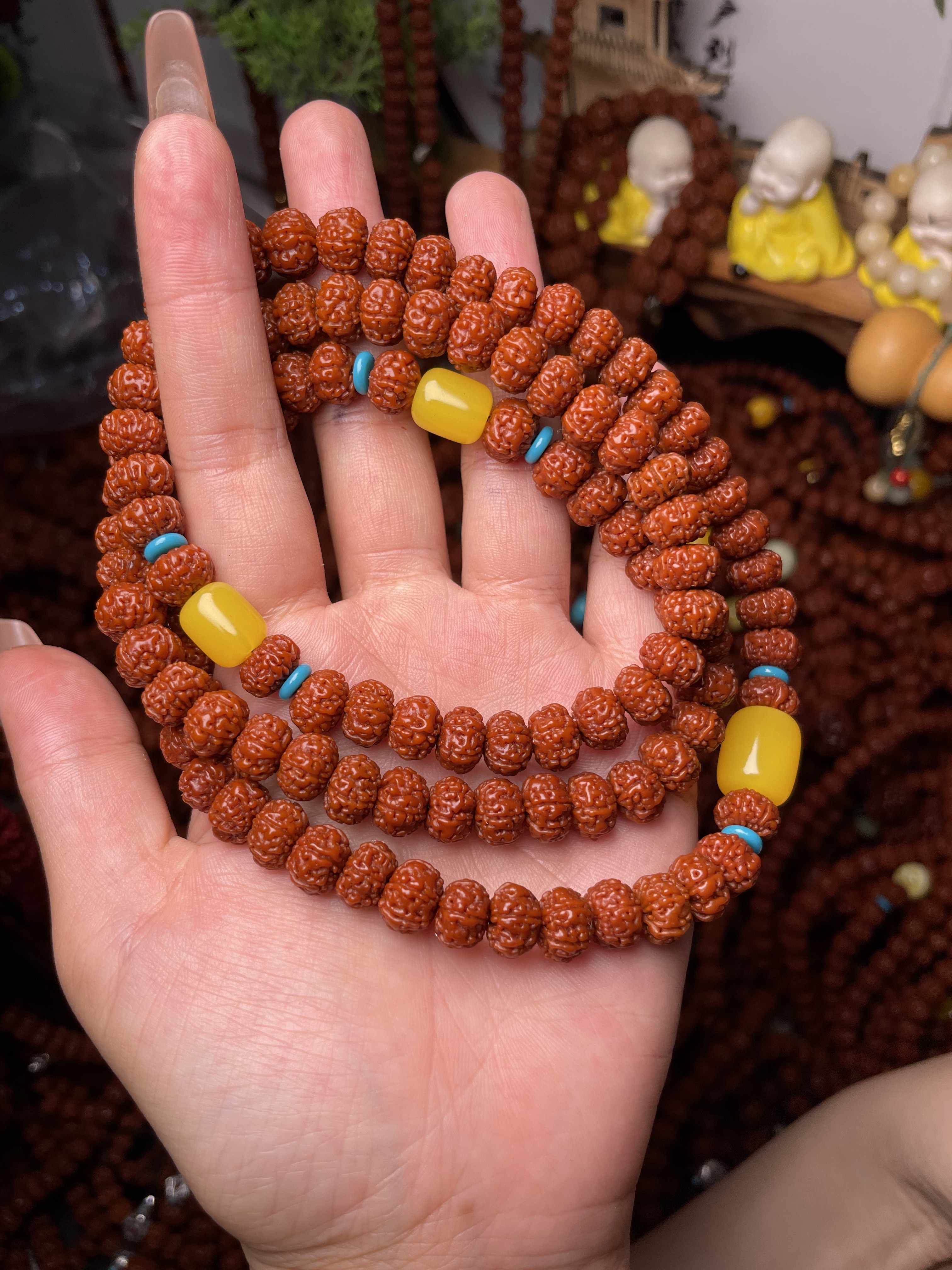 新品首推～印尼小金刚9-10㎜多圈手串108颗DIY款菩提文玩男女款