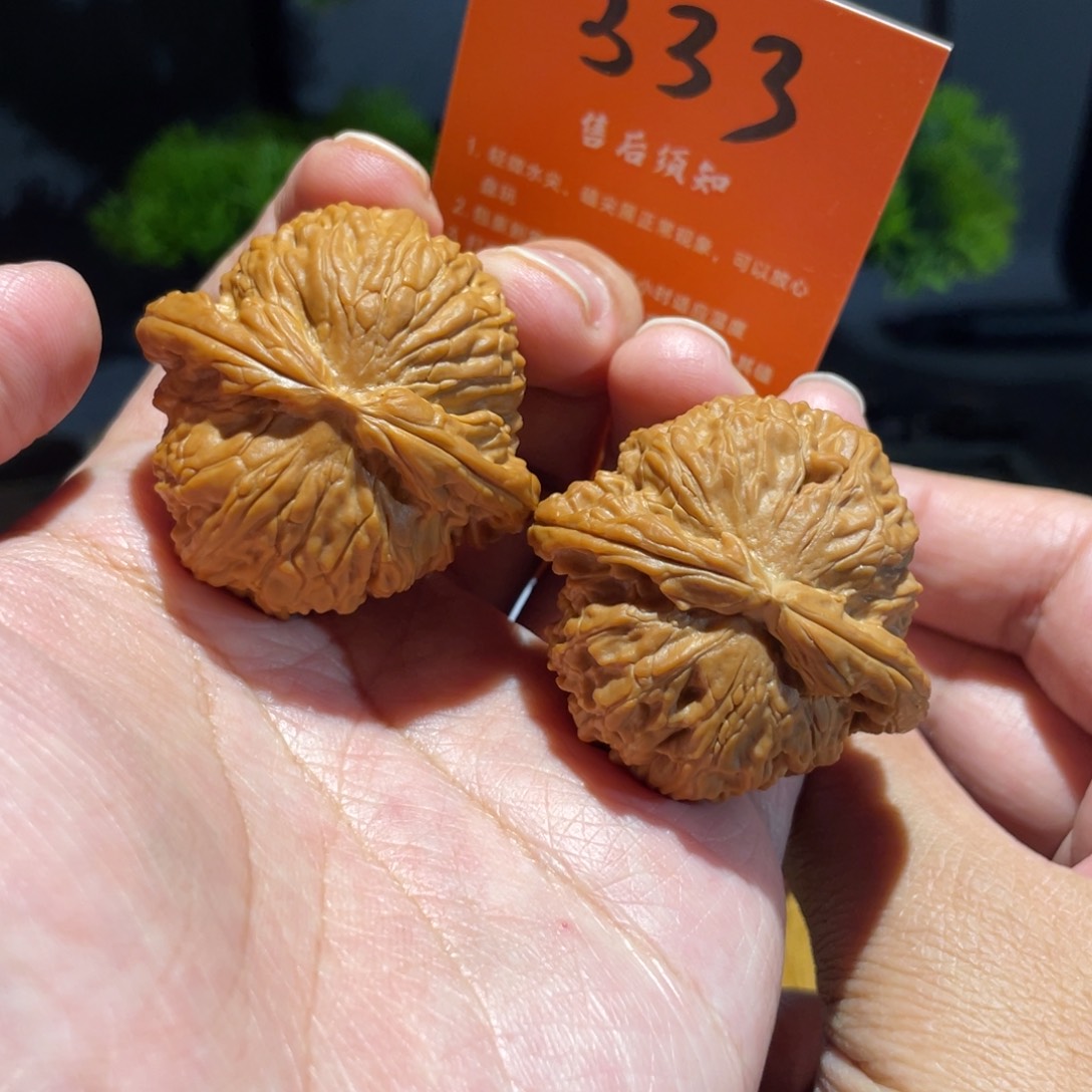 把件文玩核桃44闷白打底333