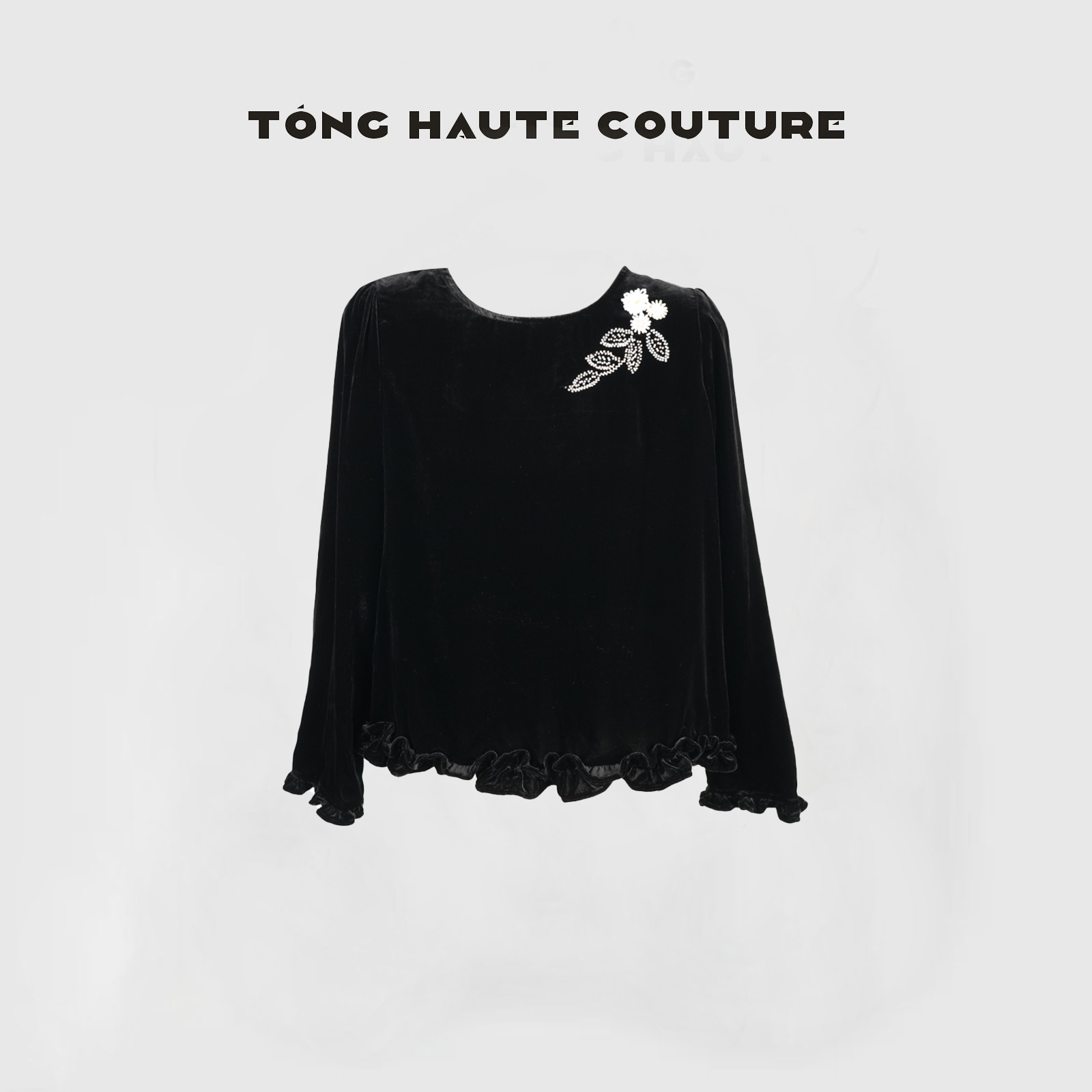 【湘川】冬季新款100桑蚕丝丝绒时尚小众丝绒上衣 YY808