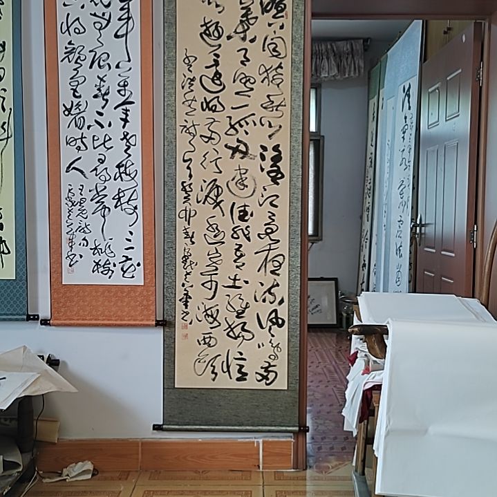 书法宋秉民。孟浩然。月照一孤舟。