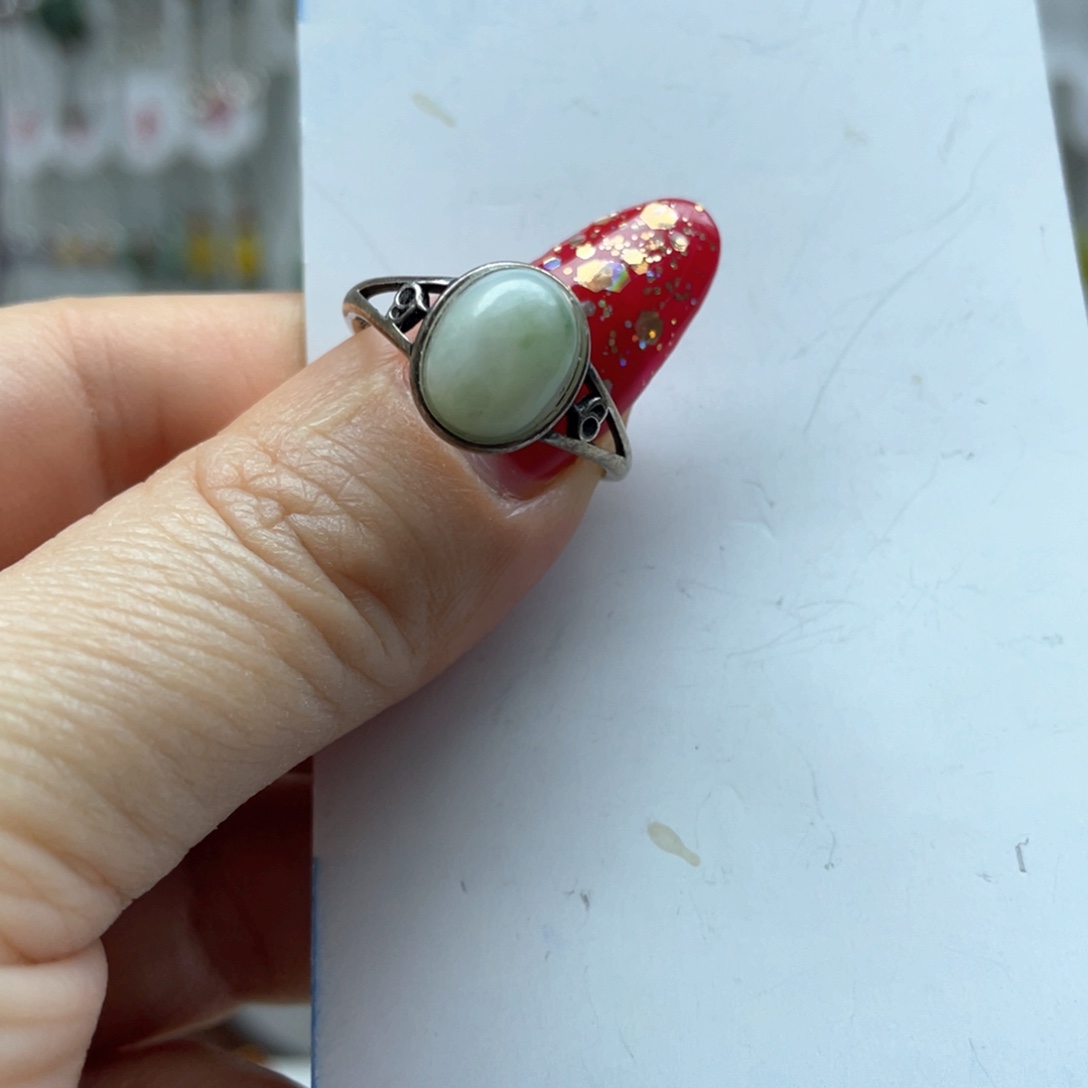 蛇纹石玉戒指未镶嵌