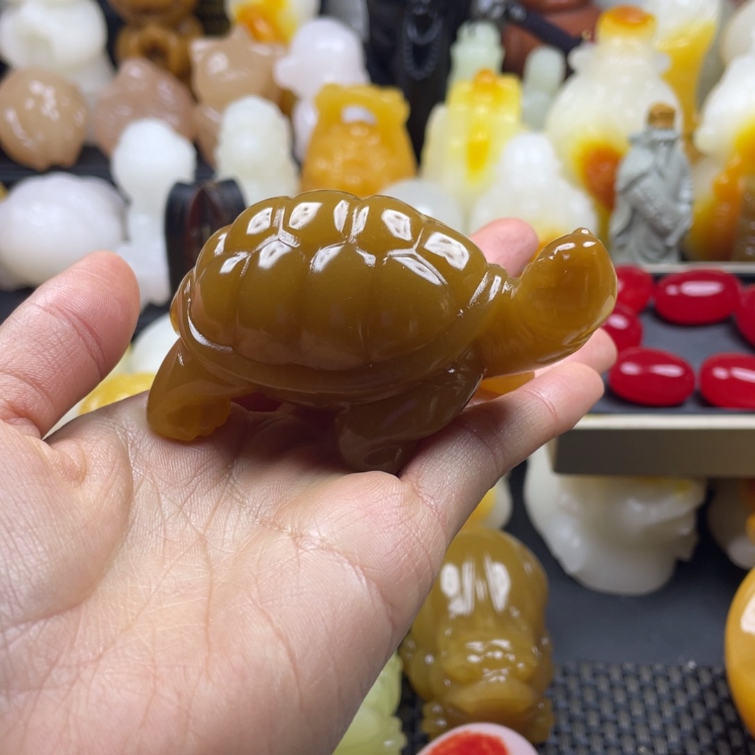 玉石雕刻摆件 乌龟