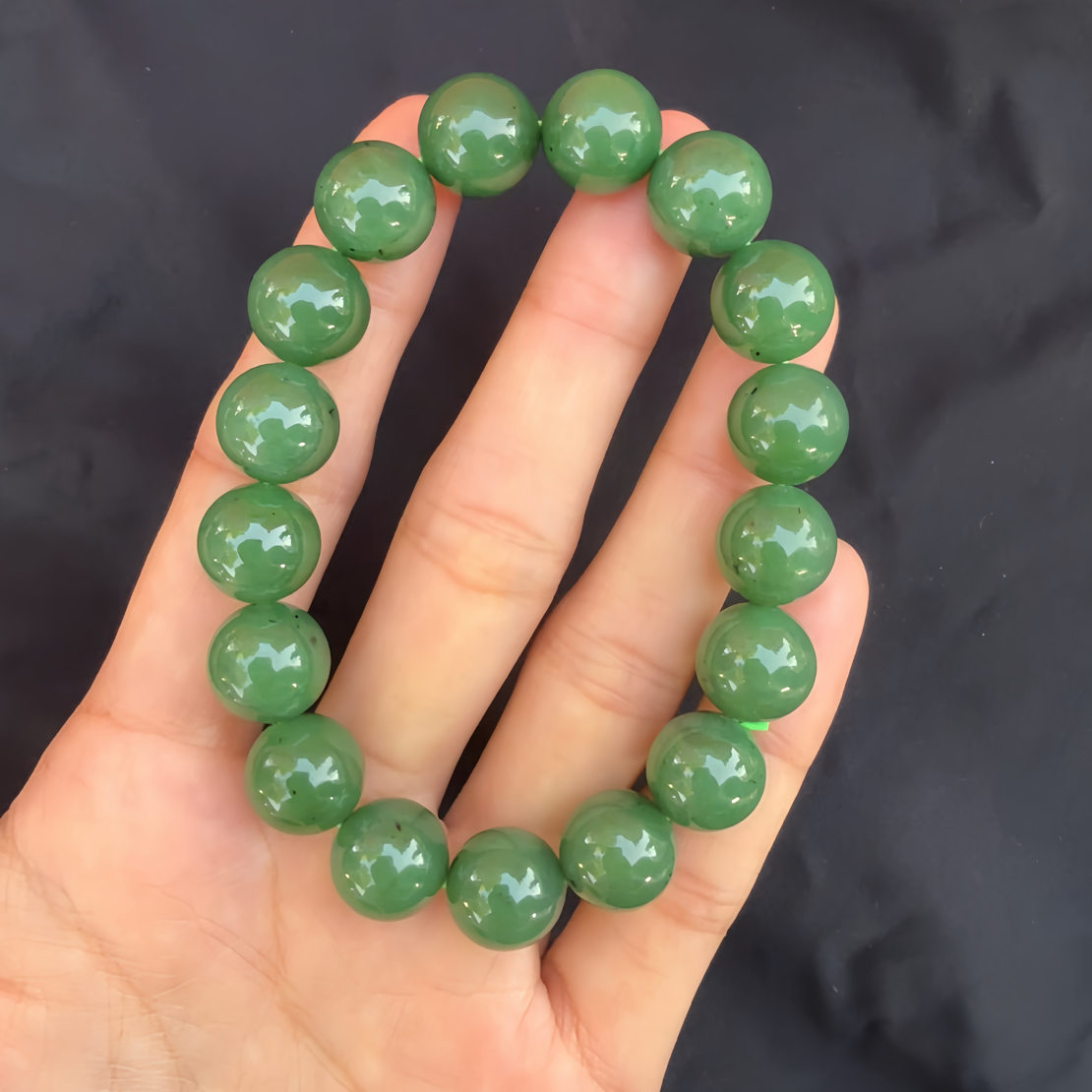 和田玉碧玉卡12手串