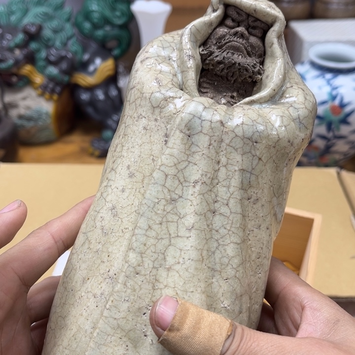 约***树瓷片摆件工艺品瓷器摆件777 