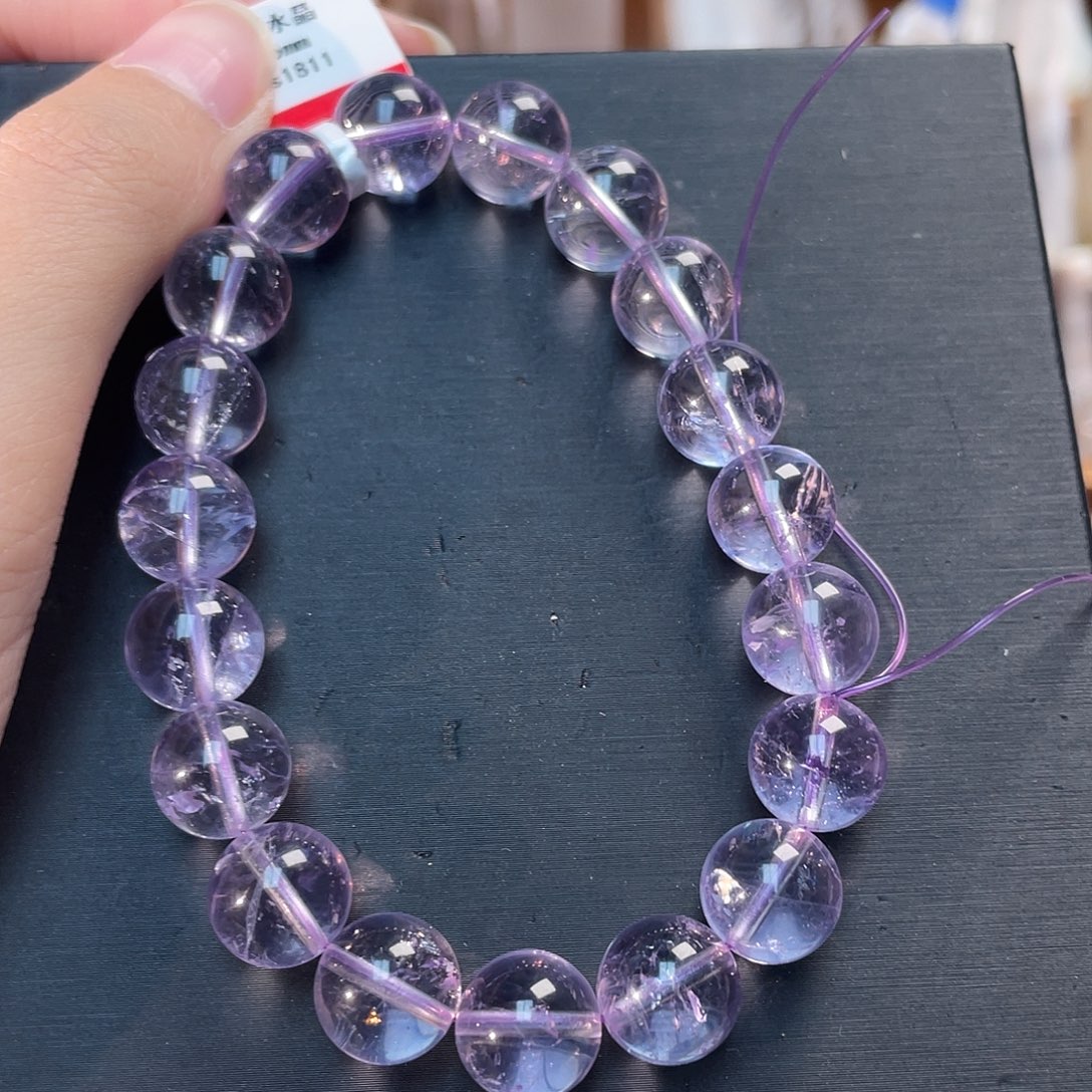 手链水晶未镶嵌薰衣草紫水晶zs1811 9号