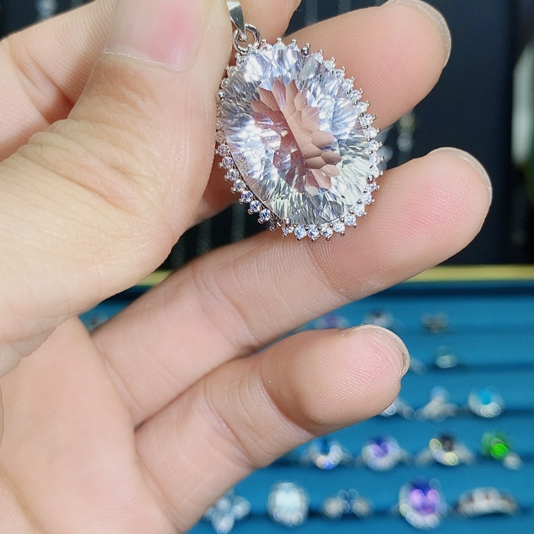 紫晶珠宝半成品银S925镶嵌