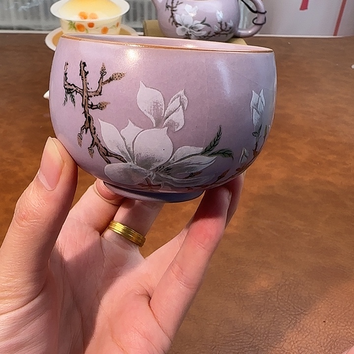 颜瓷闪购商品链接紫汝玉兰主人杯