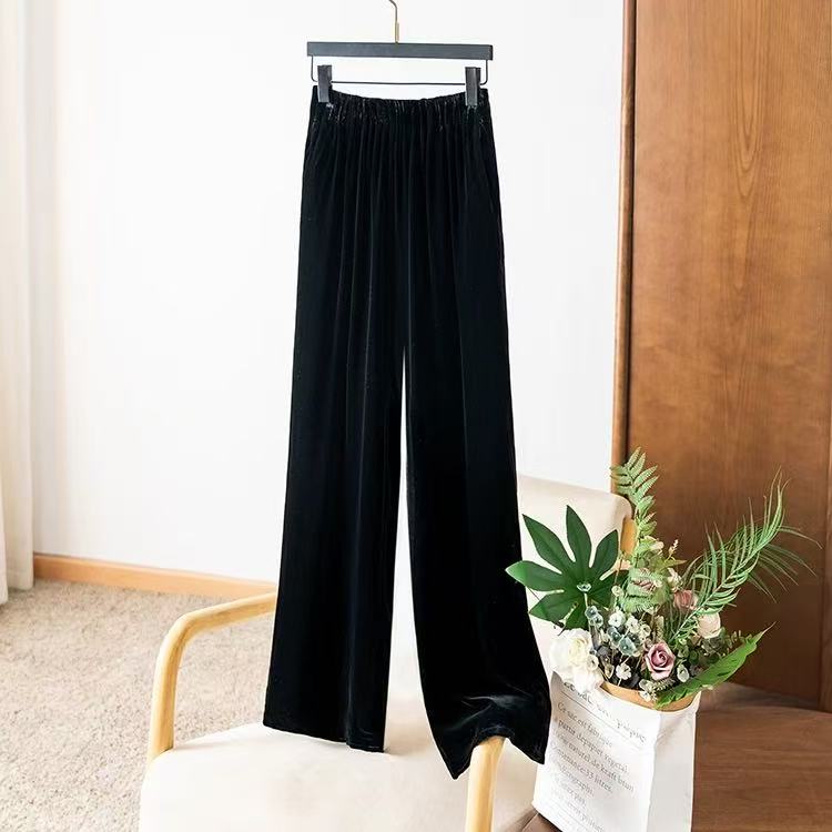 高端钻石绒植绒直桶裤CZ-9A2310