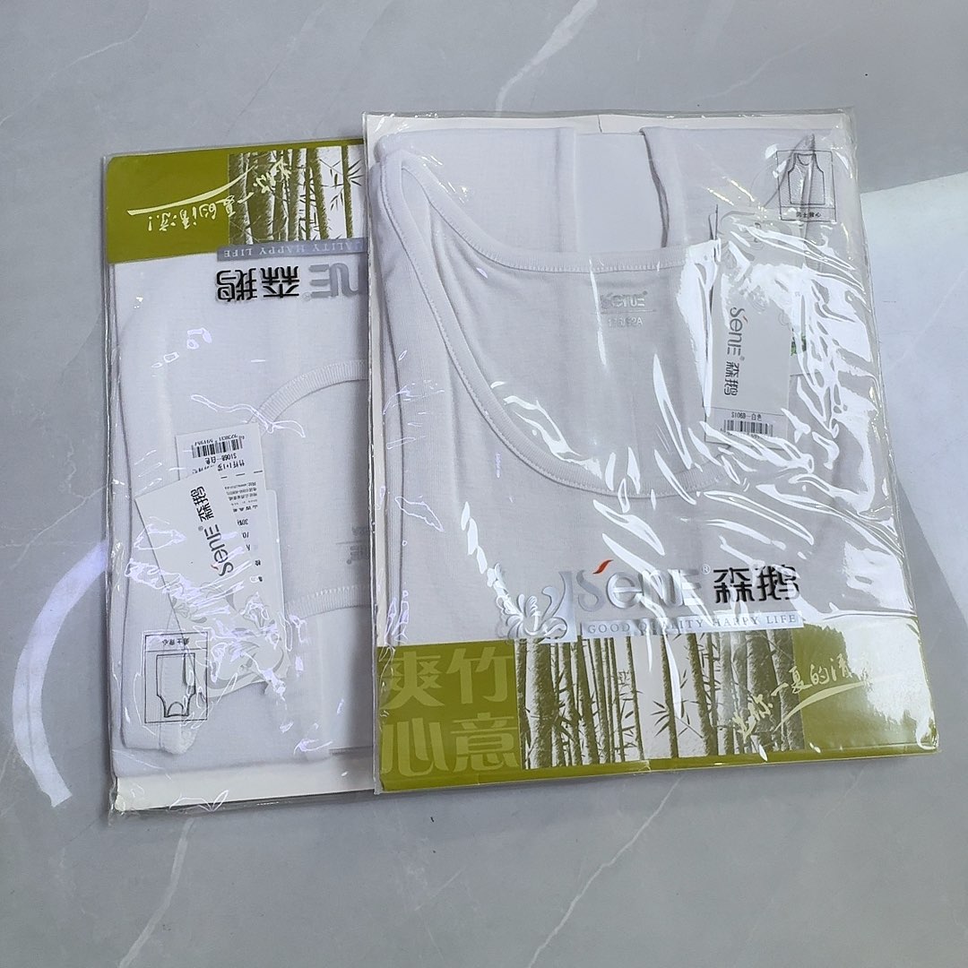 175白色螺纹两件背心106b