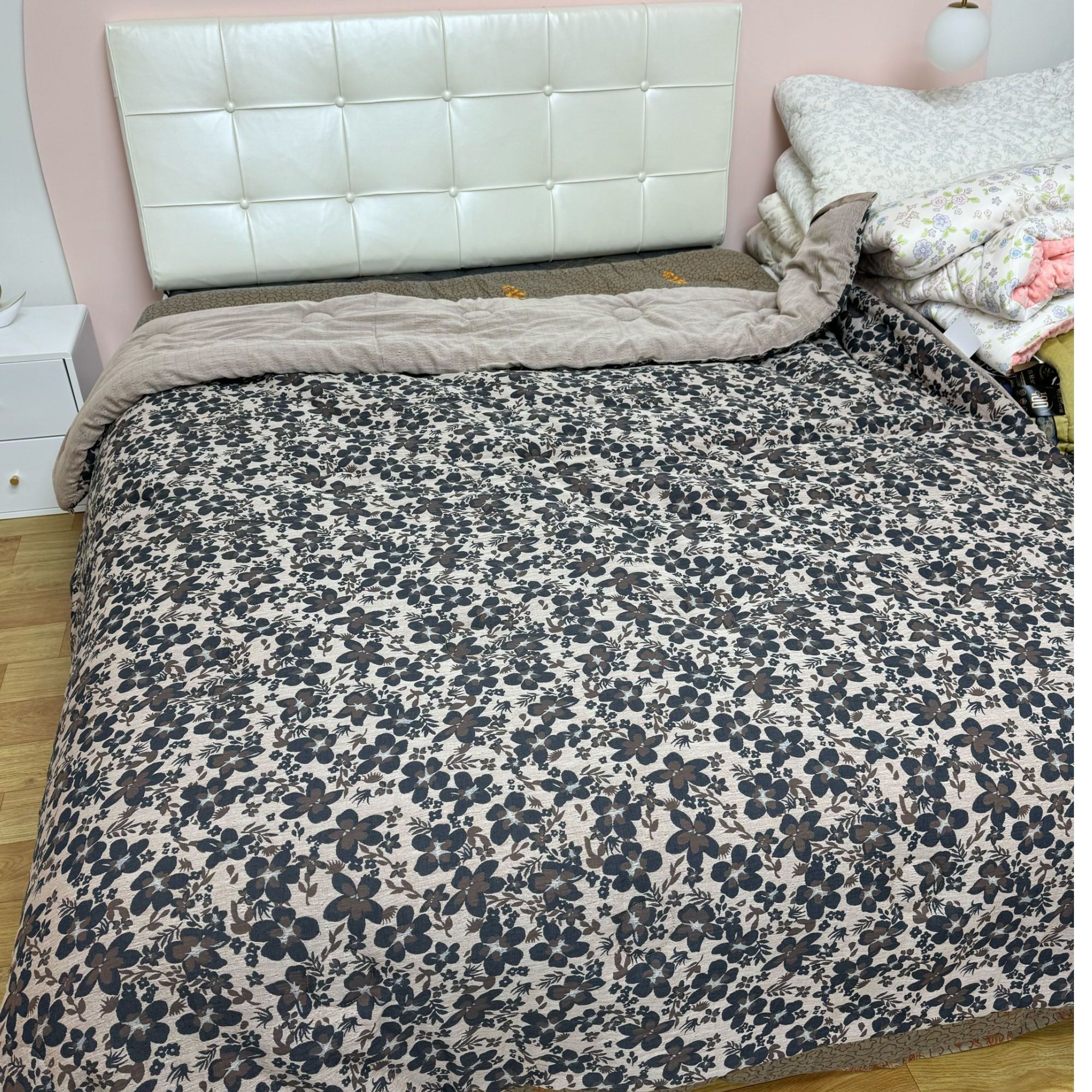 昂跑双层纱小黑花200*230春秋冬被子9999