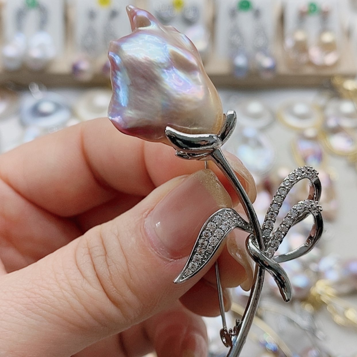 【闪购商品】淡水珍珠耳饰银S925镶嵌