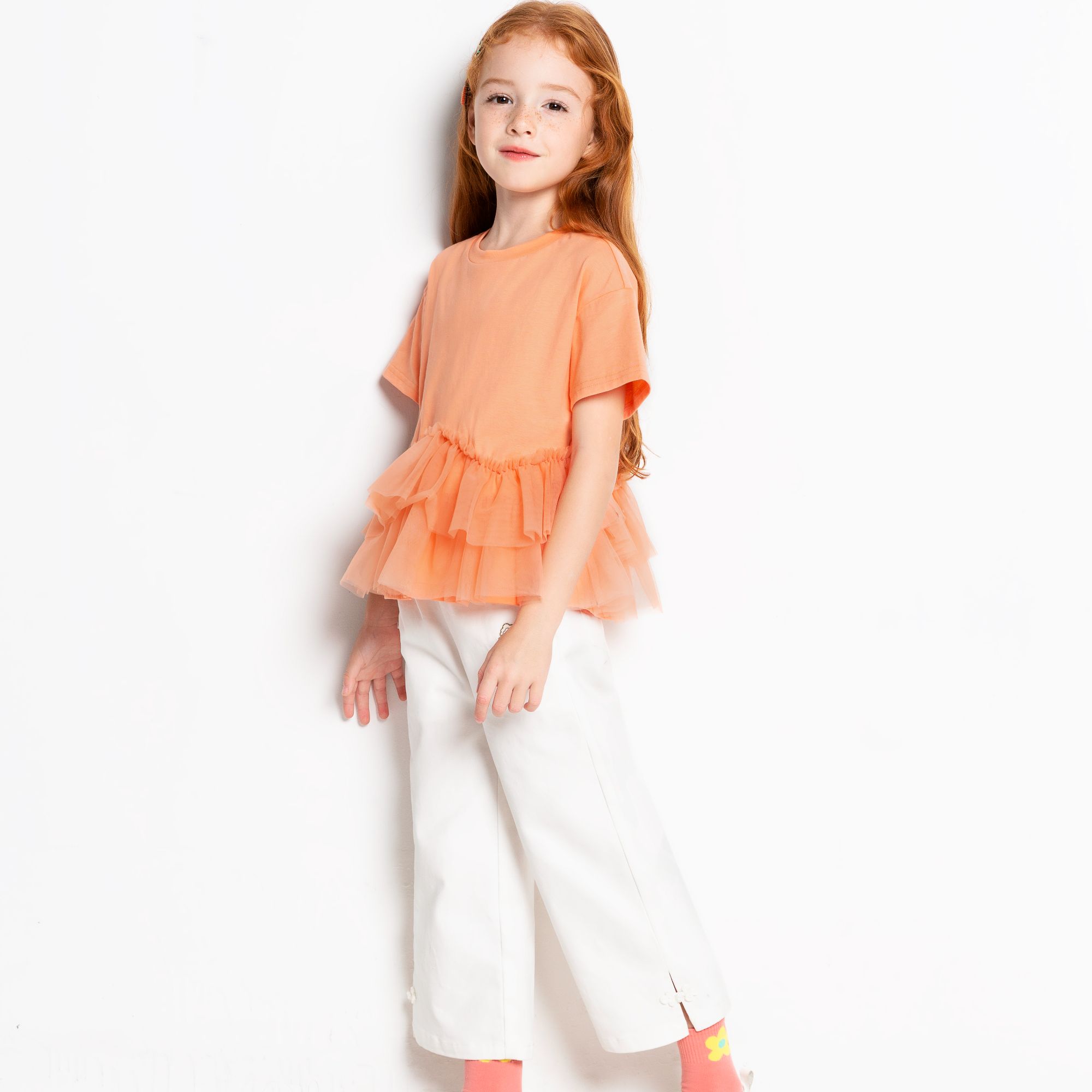 SSXIAOYU-女童法式T恤