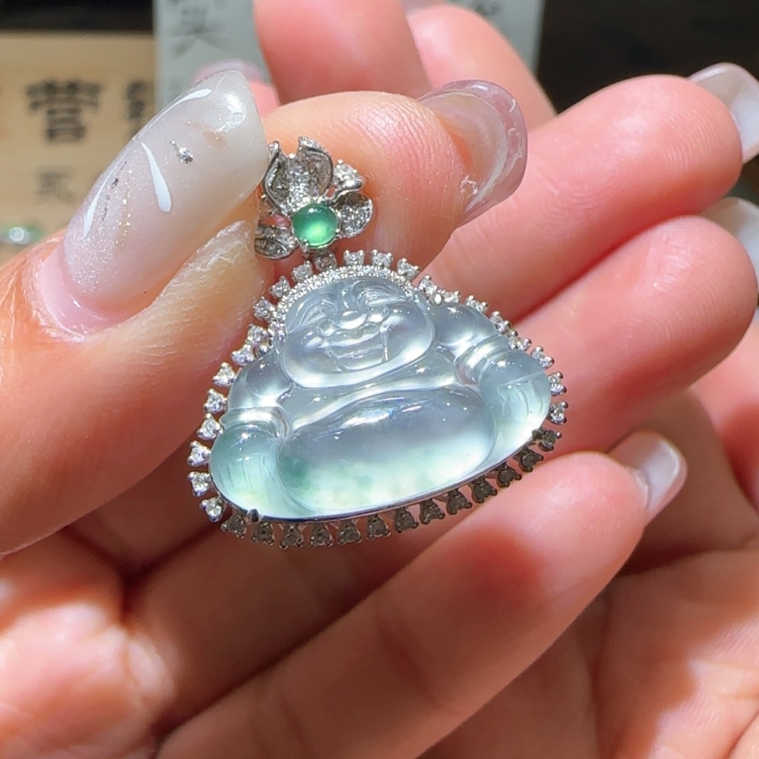 【闪购商品】翡翠颈饰18K金镶嵌缅甸