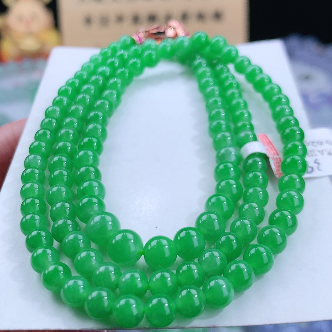 翡翠手链未镶嵌卡4.5-6.1mm