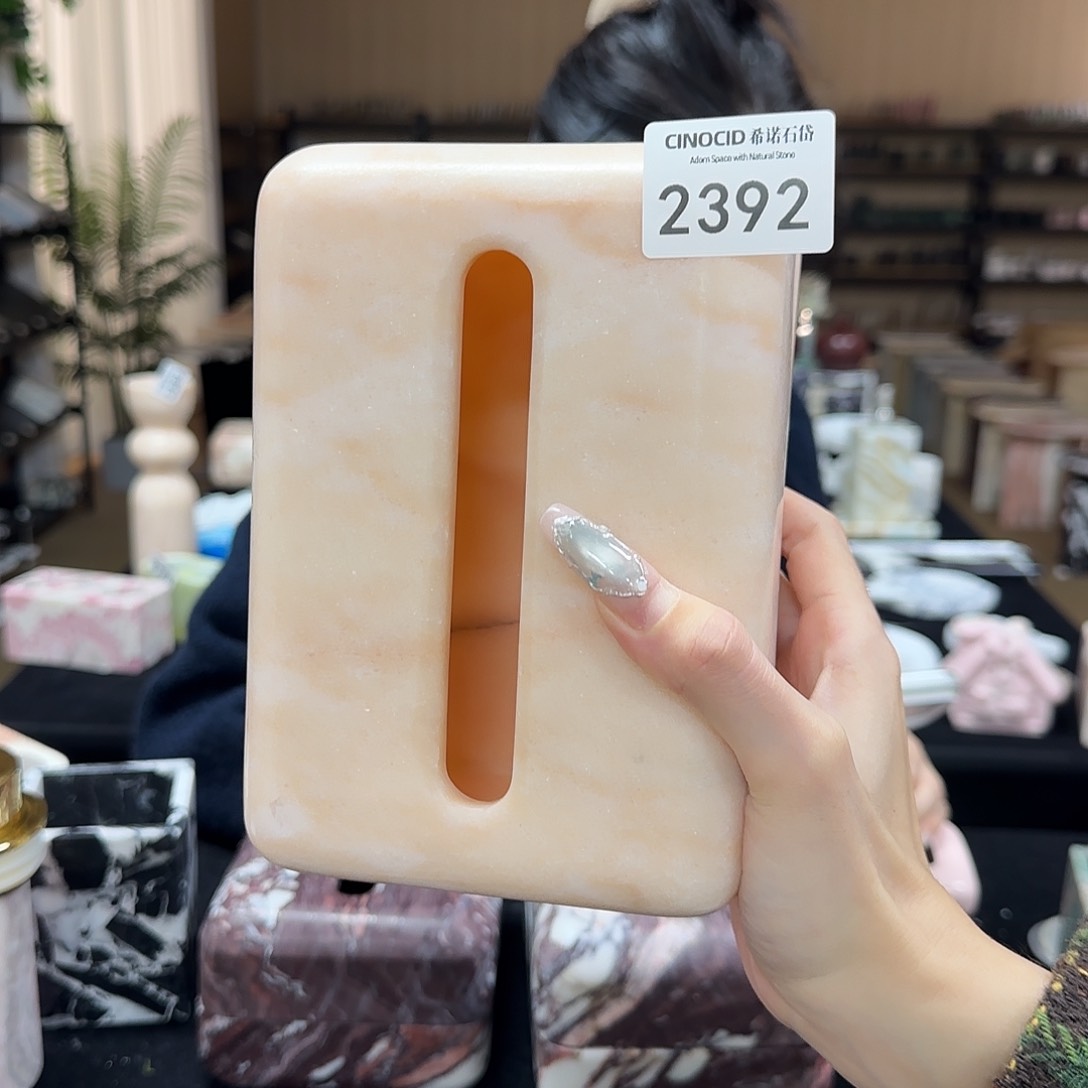 果****?2392 烟粉面包款纸巾盒 福利