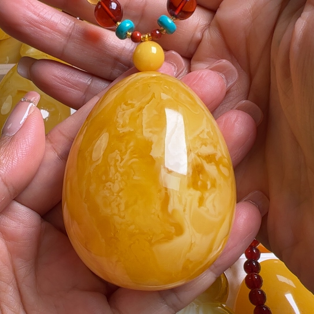 蜜蜡毛衣链未镶嵌无优化