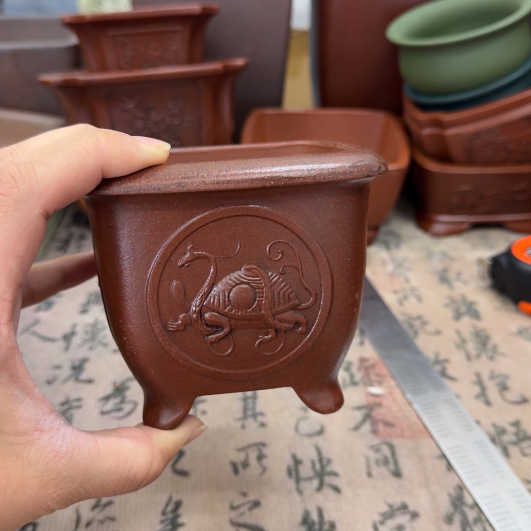 紫砂花盆宜兴紫砂正品9.5x8