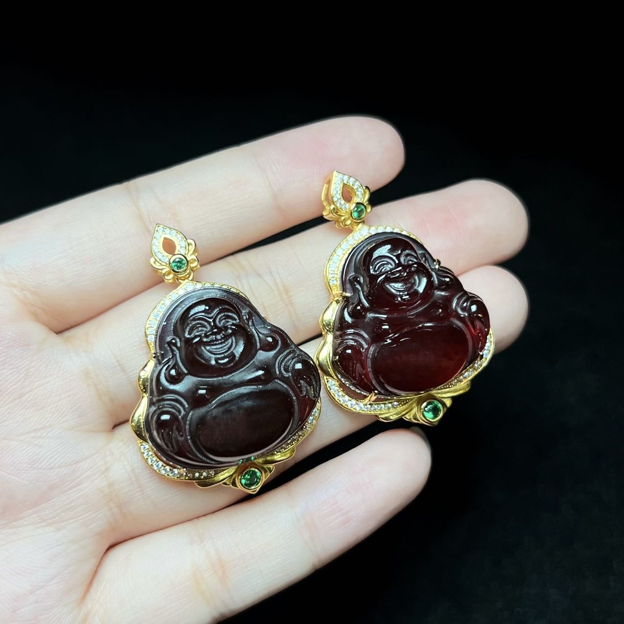 【云上好物】12 DS33478-S925银血珀吊坠-多样性发一件-23x23mm（JG）