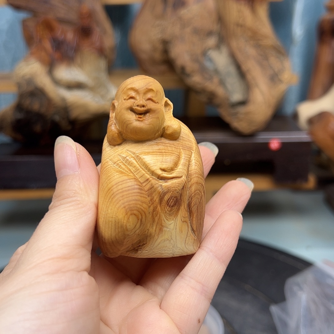 木崖柏木摆件手把件