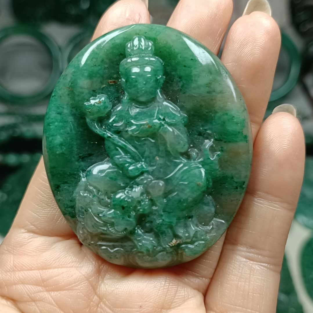 独山玉普贤菩萨未镶嵌