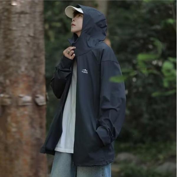 F22冰丝防晒冲锋衣外套男夏季薄款机能风夹克山系户外登山