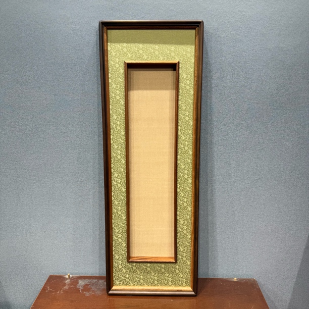 内凹凤吟竹语30x90乌檀木框中框画框【画芯17x68】