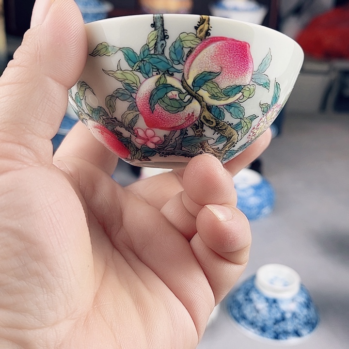 杯伊****沙邹老师粉彩主人杯