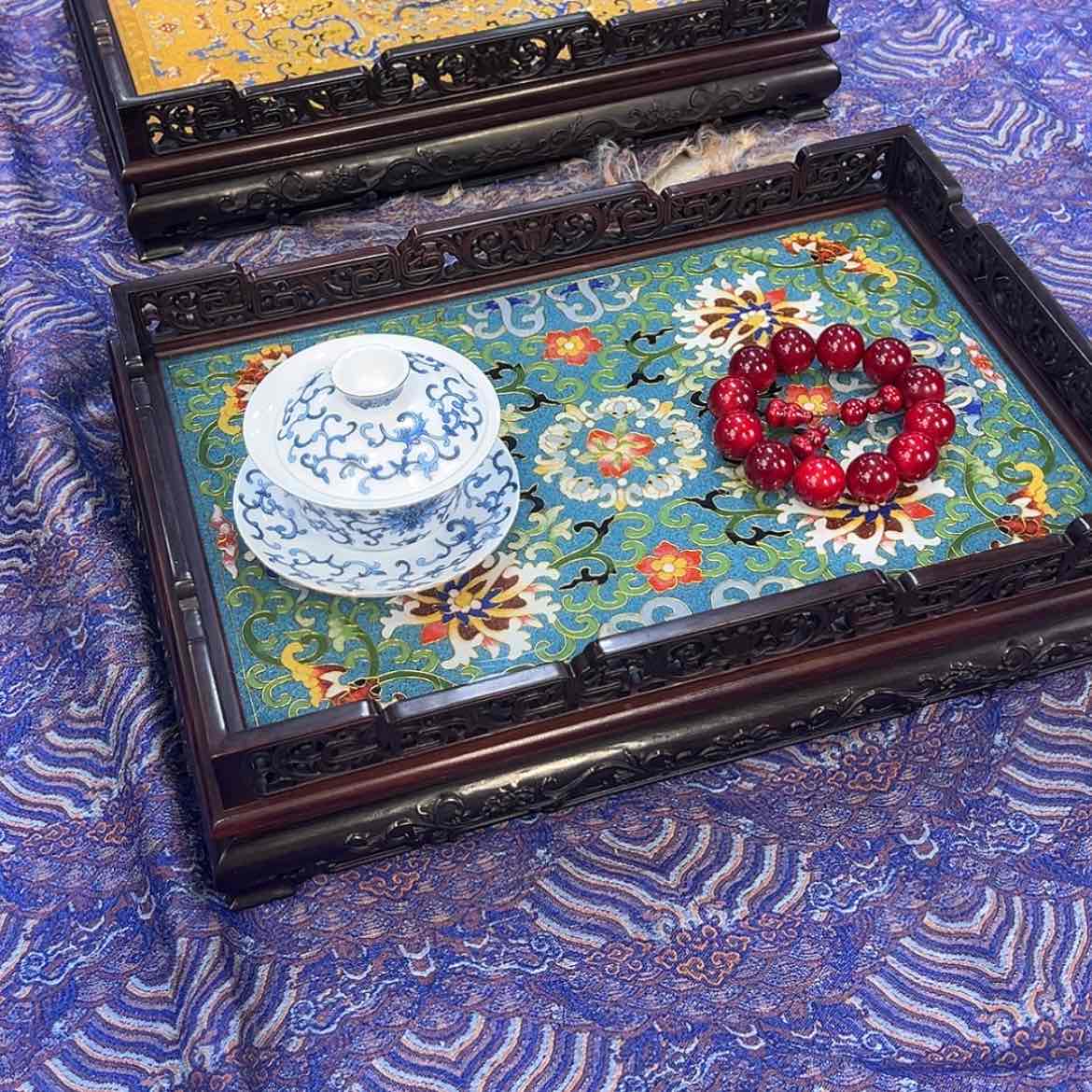 【闪购商品】红酸枝木类成套家具茶盘