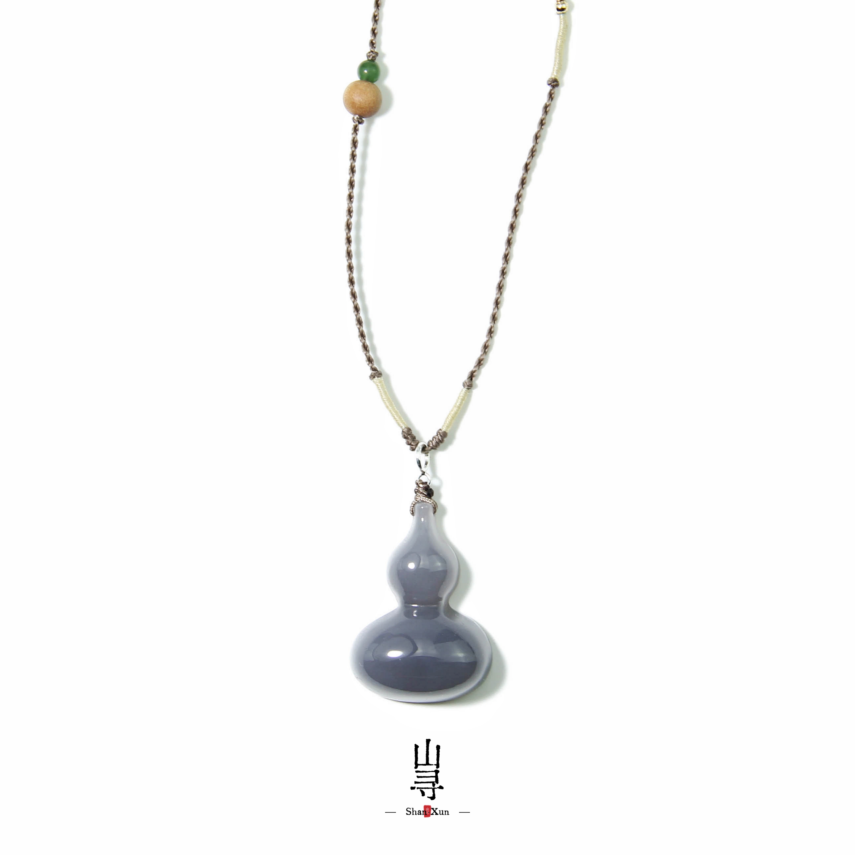 天然和田玉烟紫福气满满小葫芦（福禄）中国风精致简约气质挂件