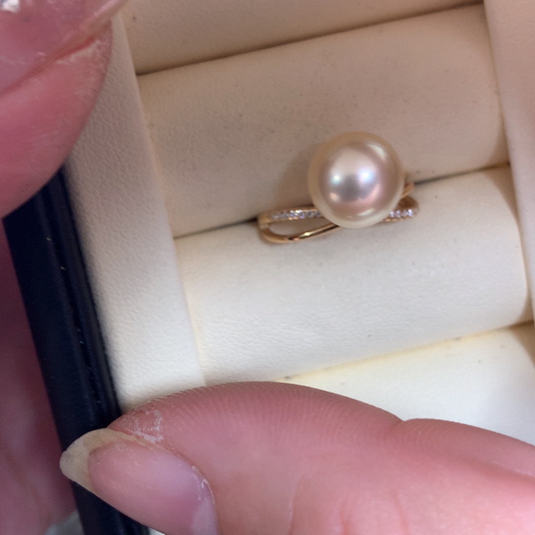 海水珍珠戒指银S925镶嵌