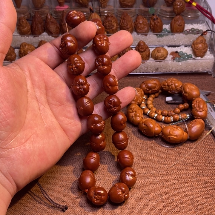 橄榄核手串/手链玉化百态