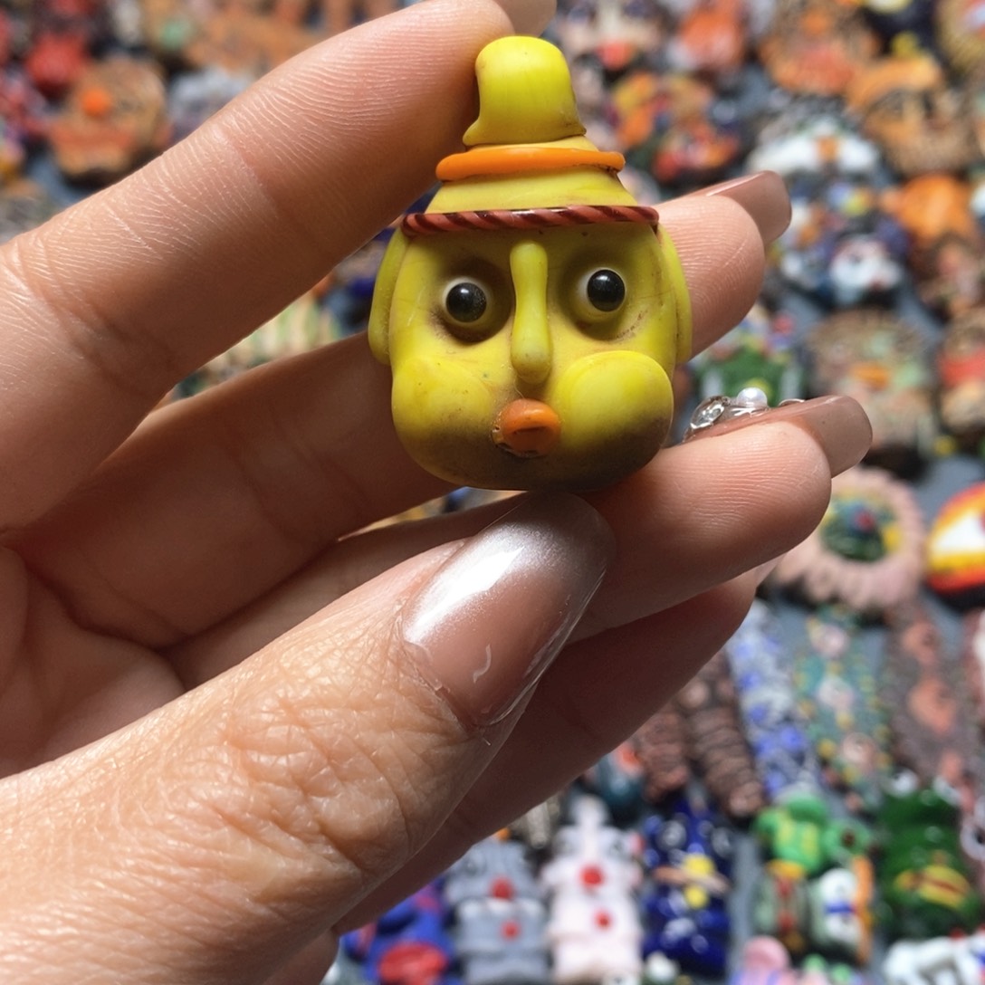 琉璃颈饰印度尼西亚嘟嘟脸