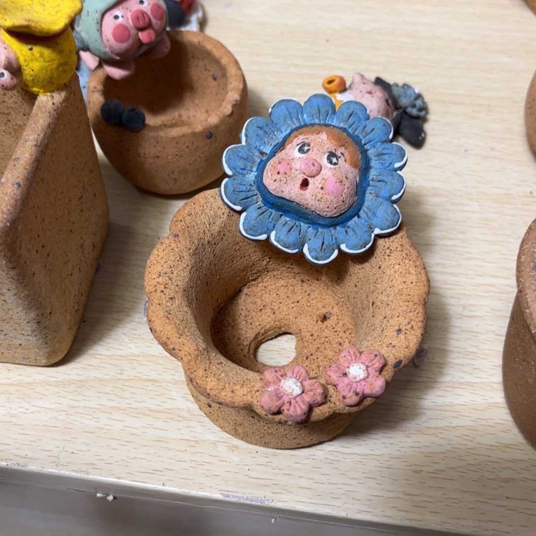 泥塑哈*八古镇炻陶花盆